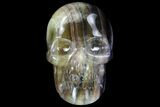 Carved, Rainbow Fluorite Skull - Argentina #78638-1